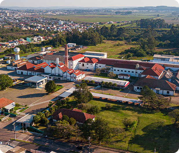 Imagem aérea da sede da Celupa - Guaíba (RS)