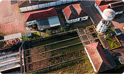 Imagem aérea da sede da Celupa - Guaíba (RS)